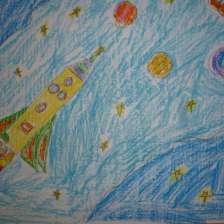 Зарема Зевджетовна Куртумерова в конкурсе «Помоги космонавтам добраться до Марса! Нарисуй космический шатл»